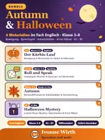 Vorschau - Arbeitsblätter - Herbst & Halloween Bundle | Englisch Kl. 3–8 & DaZ | Krimi-Rätsel, Sprechspiele & Wortschatz - Deckblatt