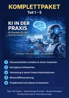 Vorschau - Stundenentwürfe - KI im Technikunterricht – Komplettpaket - Deckblatt