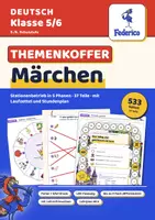 Vorschau - Arbeitsblätter - Märchen-Koffer | Stationenbetrieb Klasse 5–6 | 37 Teile, Laufzettel, Stundenplan, LRS-Fassung, S/W - Deckblatt