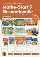 Vorschau - Arbeitsblätter - Mathe Klasse 5 Gesamtbundle | Onboarding-Heft und 10 Hefte Exit-Tickets, 152 Seiten mit Lösungen | Lernstandscheck, 160 Tickets, Förderkarten | Mathe-Start 5 - Deckblatt