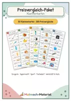 Vorschau - Fördermaterial/Inklusion - Materialpaket: Was ist günstiger? Klammerkarten - Deckblatt