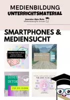 Vorschau - Arbeitsblätter - Materialpaket - Smartphones und Mediensucht - Deckblatt