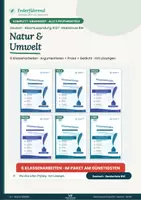 Vorschau - Arbeitsblätter - Klassenarbeiten Deutsch Komplett-Übungsset Natur & Umwelt – Argumentieren, Prosa & Gedicht analysieren | 6 Übungsarbeiten mit Lösungen | Klasse 9/10 RS BW | Abschlussprüfung 2027 | Federführend - Deckblatt