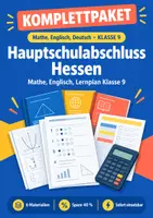 Vorschau - Arbeitsblätter - Hauptschulabschluss Hessen Mathe, Englisch, Lernplan - Deckblatt