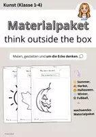 Vorschau - Arbeitsblätter - Materialpaket think outside the box - Weitermalbilder Kunst - Deckblatt