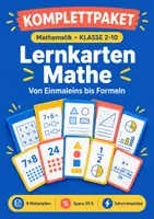 Vorschau - Spiele - Lernkarten Mathe Komplett Klasse 2-10 - Deckblatt