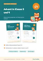 Vorschau - Arbeitsblätter - Advent Klasse 3 und 4 im Paket – Mathe-Adventskalender und Weihnachten in anderen Ländern mit Lösungen - Deckblatt