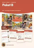 Vorschau - Stundenentwürfe - Kreisbewegung Bahngeschwindigkeit Winkelgeschwindigkeit Zentripetalkraft Physik Oberstufe E-Phase | Paket 5 Unterrichtsstunden 78 Seiten mit Lösungen | Boarding Pass, Exit-Ticket, Übungen, Versuche | Wurf und Kurve Paket B - Deckblatt
