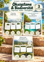 Vorschau - Unterrichtsreihen - Ökosysteme & Biodiversität – 3 große Lernwerkstätten Geografie & Erdkunde | Tropischer Regenwald, Korallenriffe, Mangroven, Artenvielfalt, Schutzgebiete & Naturschutz | Arbeitsblätter mit Lösungen - Deckblatt