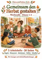Vorschau - Arbeitsblätter - Gemeinsam den Herbst gestalten Bundle Klasse 1–4 - Deckblatt