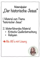 Vorschau - Stundenentwürfe - Religion/Ethik - Materialpaket - "Der historische Jesus" (Kl. 8-11) - Deckblatt