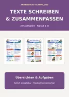 Vorschau - Arbeitsblätter - Texte schreiben – Arbeitsblätter zu Briefen, Berichten und Inhaltsangaben Klasse 6–8 - Deckblatt