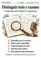 Vista previa - Hojas de trabajo - Tesis y razones: 5 cuadernos de Lengua 3.º–4.º ESO - Portada