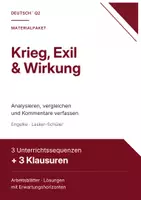 Vorschau - Stundenentwürfe - Materialpaket Deutsch Q2: Krieg, Exil & Wirkung – 3 Unterrichtssequenzen und 3 Klausuren zur politischen Lyrik - Deckblatt