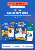 Vorschau - Arbeitsblätter - Abschlussprüfung, Klassenarbeiten-Set Mathe, Klasse 10 - Deckblatt