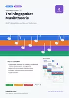 Vorschau - Arbeitsblätter - Trainingspaket Musiktheorie: 8 Blätter - Deckblatt