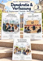 Vorschau - Unterrichtsreihen - Demokratie & Verfassung – 3 große PoWi-Lernwerkstätten & komplette Unterrichtseinheiten | Grundgesetz, Staatsprinzipien, Gewaltenteilung, Bundesverfassungsgericht & politische Wirklichkeit | Arbeitsblätter mit Lösungen - Deckblatt