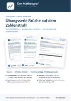 Vorschau - Arbeitsblätter - Übungsserie Brüche auf dem Zahlenstrahl (Kl. 6) – 3 Blätter mit Lösungen - Deckblatt