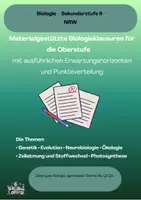 Vorschau - Arbeitsblätter - Klausuren Biologie Sek II (Q1, Q2) – Stoffwechsel, Neurobiologie, Ökologie, Photosynthese, Genetik - Deckblatt