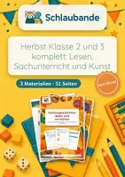 Vorschau - Stundenentwürfe - Herbst – Klasse 2 und 3 – Materialpaket: Lesen, Sachunterricht und Kunst - Deckblatt