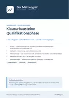 Vorschau - Test - Klausurbausteine Oberstufe NRW: 6 Teil-B-Aufgaben + hilfsmittelfreier Teil A mit Bewertungsbögen (Q1/Q2) - Deckblatt