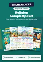 Vorschau - Arbeitsblätter - Zehn Gebote, Komplettpaket Religion, Klasse 3-4 - Deckblatt