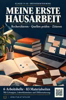 Vorschau - Unterrichtsreihen - Meine erste Hausarbeit Klasse 9 bis 10 Gesamtbundle - Deckblatt