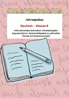 Vorschau - Unterrichtsreihen - Jahrespaket: Deutsch Jahrgangsstufe 8 - Deckblatt