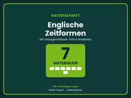 Vorschau - Arbeitsblätter - Englische Zeitformen - Deckblatt