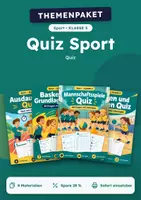 Vorschau - Arbeitsblätter - Quiz Sport, Paket mit 8 Materialien, Klasse 3 - Deckblatt