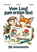 Vorschau - Arbeitsblätter - Vom Laut zum ersten Text – 20 Arbeitshefte – Klasse 1 - Deckblatt