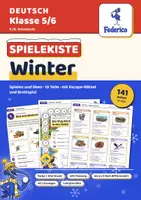 Vorschau - Arbeitsblätter - Winter-Spielekiste | Klasse 5–6 | 10 Lernspiele zu Winter und Präteritum | Escape, Brettspiel | LRS - Deckblatt