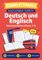 Vorschau - Test - Klassenarbeiten Deutsch und Englisch Klasse 5-8 - Deckblatt