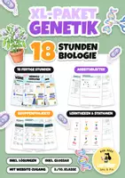 Vorschau - Stundenentwürfe - XL Materialpaket Genetik, 18 sorgenfreie Stunden: Von der Zelle bis zur Gentechnik – Biologie, 9.–10. Klasse - Deckblatt