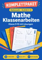 Vorschau - Arbeitsblätter - Mathe Klassenarbeiten und Abschluss Klasse 9-10 - Deckblatt