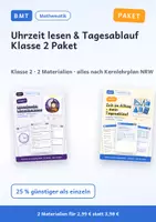 Vorschau - Arbeitsblätter - Uhrzeit lesen & Tagesablauf Klasse 2 Paket - Deckblatt