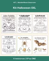 Aperçu - Feuilles d'exercices - Kit Halloween XXL : 6 ressources de français, de maths et de sciences (CP au CM2) - Page de couverture