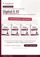 Vorschau - Arbeitsblätter - Übungsprüfungen KI & Digitalisierung | Abschlussprüfung Deutsch 2027 RS BW | 4 Übungsprüfungen mit Lösungen | Federführend - Deckblatt
