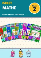 Vorschau - Mathe Klasse 2 Paket | Zahlenfolgen fortsetzen, Sachaufgaben mit Geld, Kopfrechnen bis 100 - Deckblatt