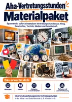 Vorschau - Stundenentwürfe - Aha-Vertretungsstunden – das stetig wachsende Materialpaket voller unglaublicher Geschichten - Deckblatt