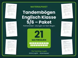 Vorschau - Arbeitsblätter - Tandembögen Englisch Klasse 5/6 – Paket - Deckblatt