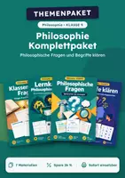 Vorschau - Arbeitsblätter - Philosophische Fragen, Komplettpaket Philosophie, Klasse 9 - Deckblatt