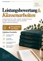Vorschau - Unterrichtsreihen - Leistungsbewertung & Klassenarbeiten erstellen – 4 Praxishefte mit Vorlagen | Referendariat - Deckblatt