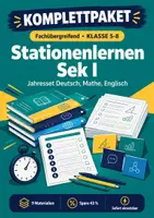 Vorschau - Arbeitsblätter - Stationenlernen Sek I, Deutsch, Mathe, Englisch, Klasse 5-8 - Deckblatt