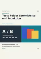 Vorschau - Test - Tests Felder Stromkreise und Induktion | Physik Q1 | 5 Tests A/B mit Erwartungshorizont - Deckblatt