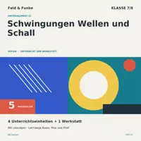 Vorschau - Arbeitsblätter - Schwingungen Wellen und Schall | Physik Klasse 7/8 | 5 Materialien mit Lösungen - Deckblatt