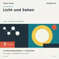 Vorschau - Arbeitsblätter - Licht und Sehen | Physik Klasse 5/6 | 5 Materialien mit Lösungen - Deckblatt