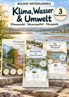Vorschau - Unterrichtsreihen - Klima, Wasser & Umwelt – XXL-Biologie-Materialpaket | 3 komplette Unterrichtseinheiten & große Lernwerkstätten | Klimawandel, Wasserqualität, Abwasserreinigung, Mikroplastik & Umweltschutz | Arbeitsblätter mit Lösungen - Deckblatt