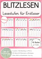 Vorschau - Spiele - Blitzlesen Erstleser Megapaket – differenzierte Lesetrainings-Sets | Wachsendes Paket | Leseförderung Klasse 1–4 - Deckblatt