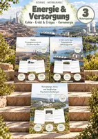 Vorschau - Unterrichtsreihen - Energie & Versorgung – 3 große Lernwerkstätten Geografie & Erdkunde | Kohle, Erdöl, Erdgas, Kernenergie, Kohleausstieg, LNG, Uran, Atommüll, Energiepolitik & Versorgungssicherheit | Arbeitsblätter mit Lösungen - Deckblatt